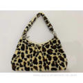 Brown and Black Leopard Pattern Shoulder Bags